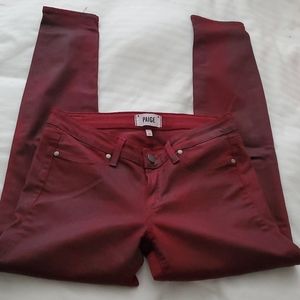 Last Chance. Paige jeans/pants. Burgundy.  Verdugo ankle.
